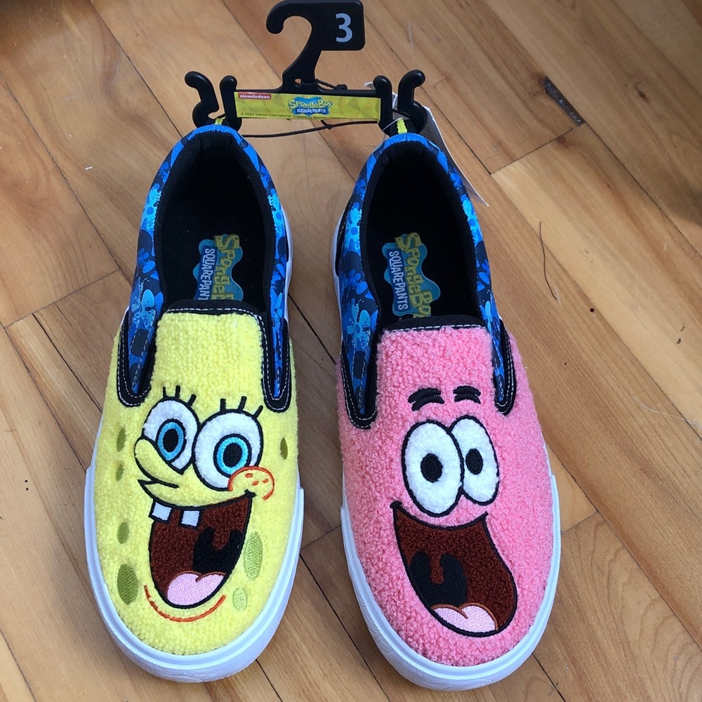 SpongeBob SquarePants Yellow and Pink Slip-Ons